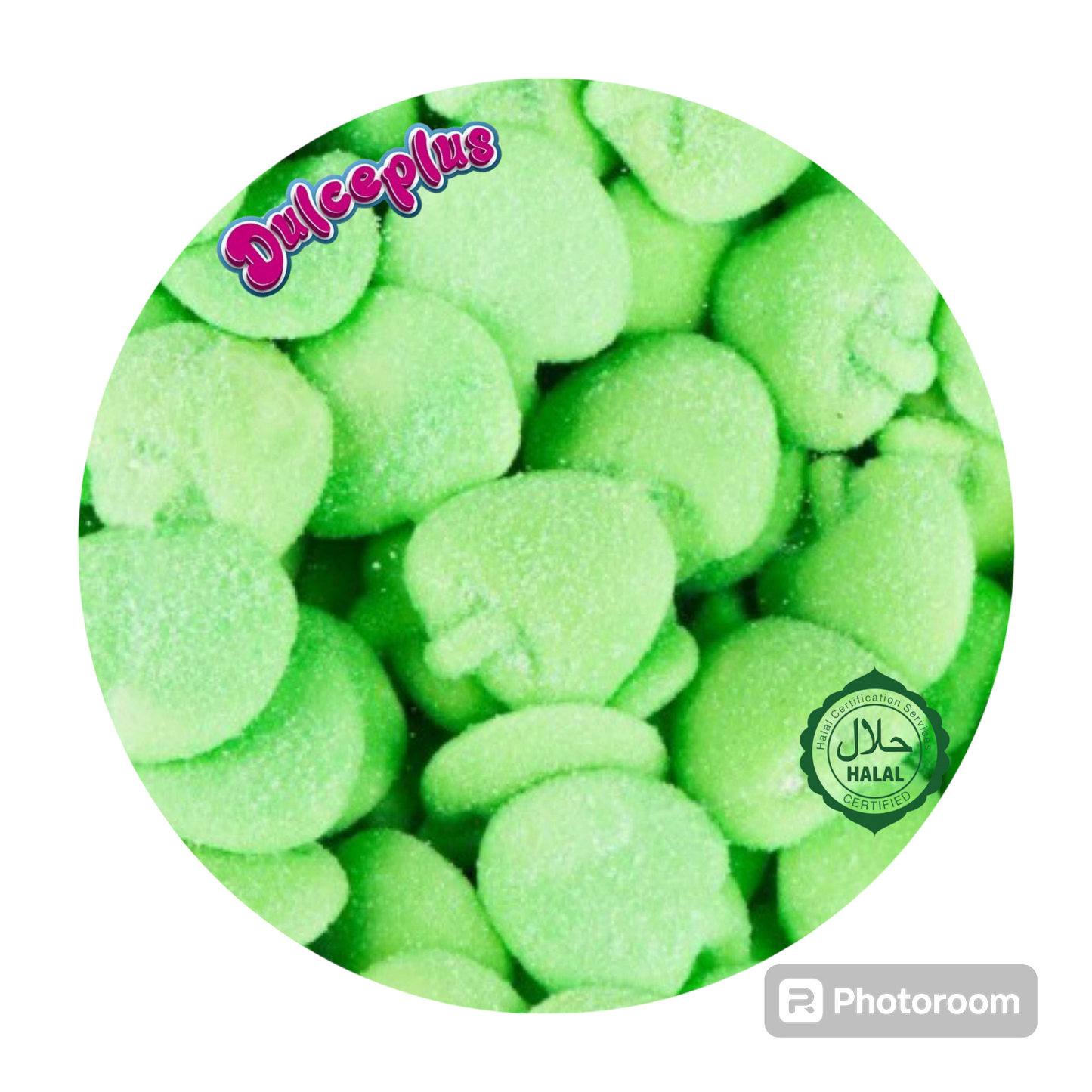 Pomme verte sucrées Dulceplus 12/05/2027 numéro de lot : 5201 ( 100 grammes )