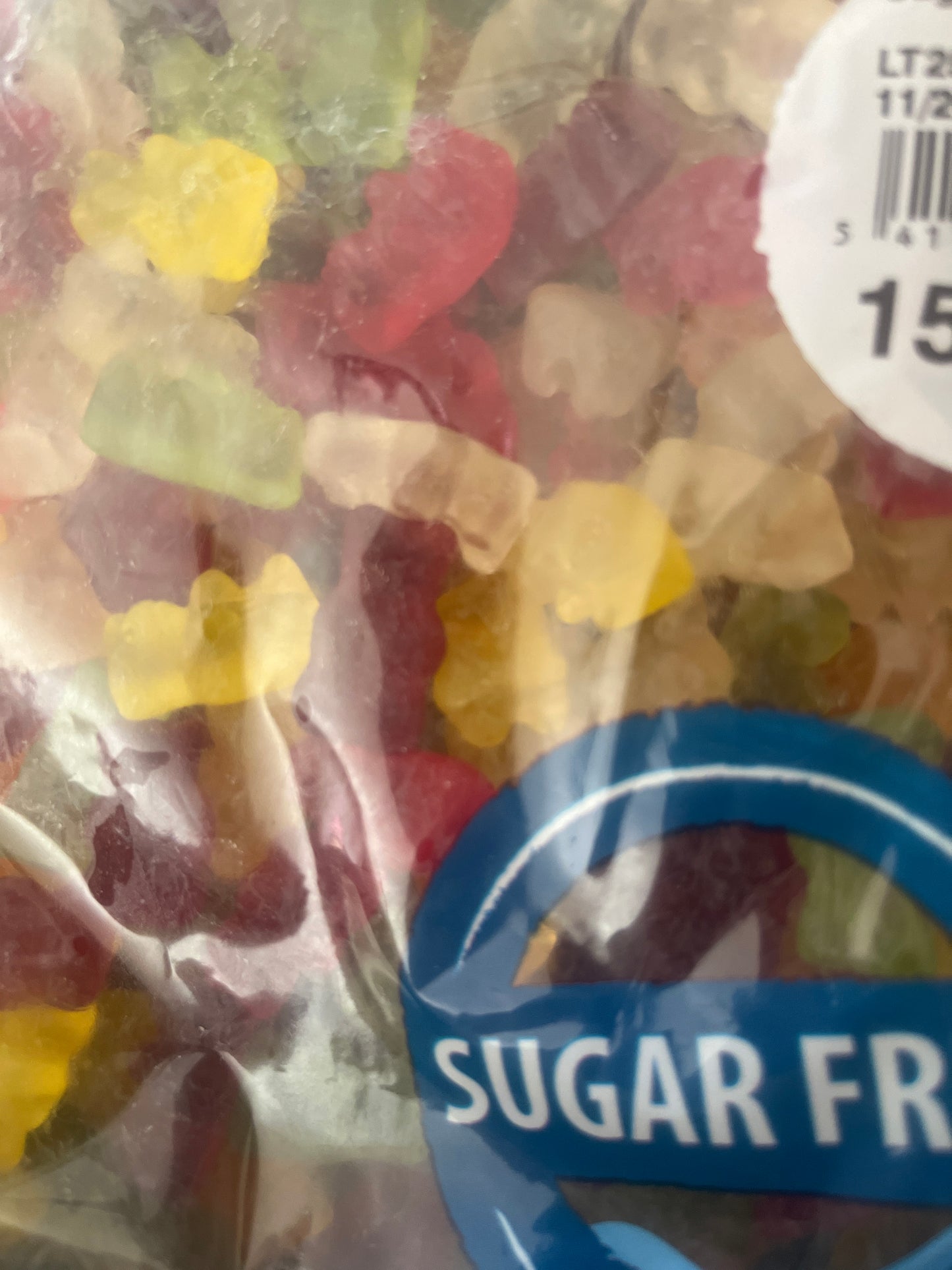 Oursons sans sucre Frisia 11/2026 numéro de lot : 251330g ( 100 grammes )