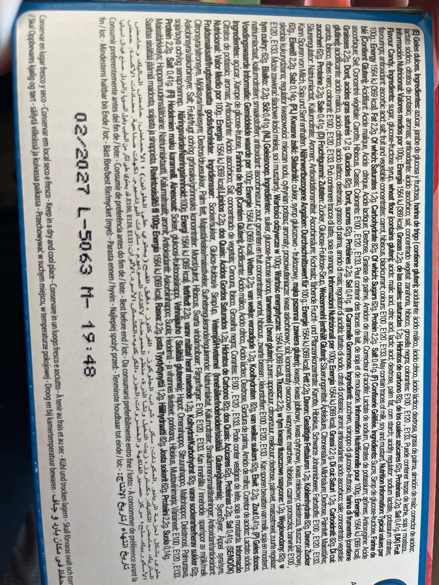 Rolla belta multicolore Fraise (a l'unité) 02/2027 Numéro de lot : L-5063 M-