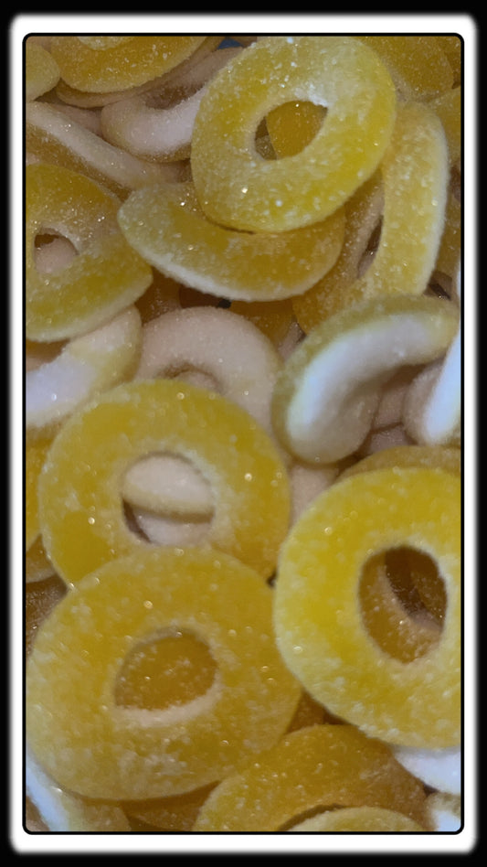 Anneaux citron Dulceplus 27/03/2027 numéro de lot : 5134 ( 100 grammes )