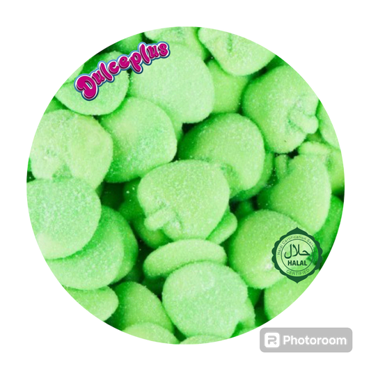 Pomme verte sucrées Dulceplus 12/05/2027 numéro de lot : 5201 ( 100 grammes )