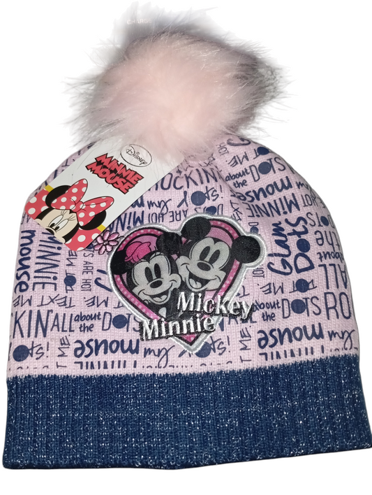 Bonnet Minnie rose taille 52