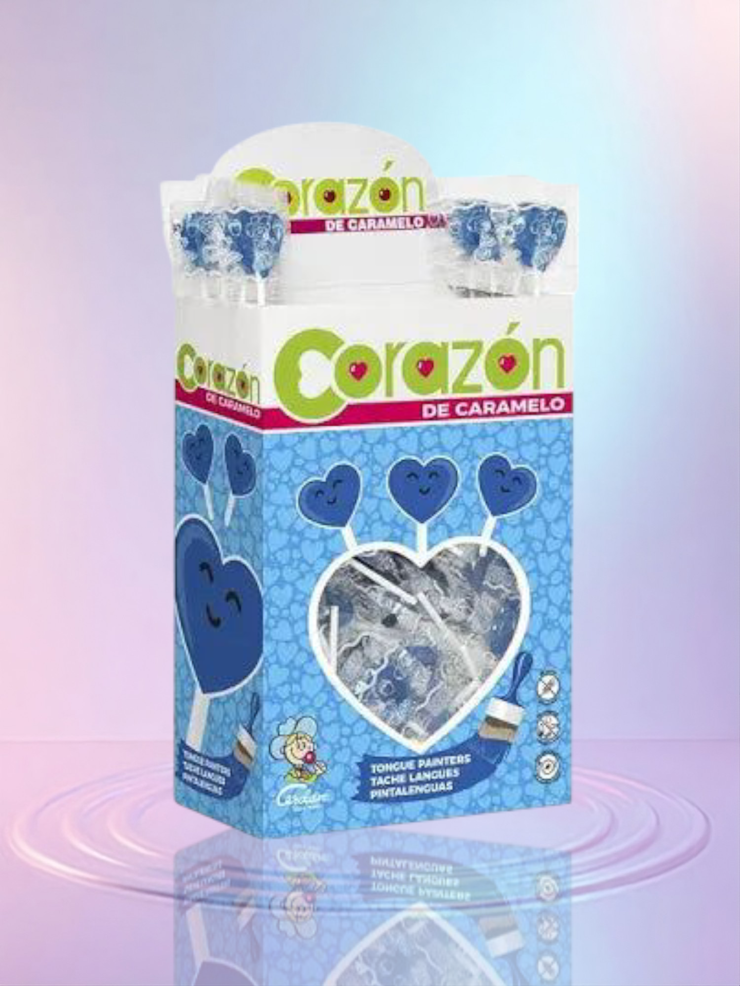 Mini sucette cœur Framboise tache langue  ( à l'unité) 11/2029 Numéro de lot : L240611102